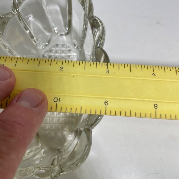 Set Of 6 Vintage Glass Oval Utensil Serving Dishes with Scalloped Edges & Textur - Picture 12 of 13